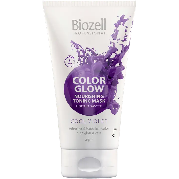 Biozell Color Glow Hoitava sävytenaamio Cool Violet 150ml