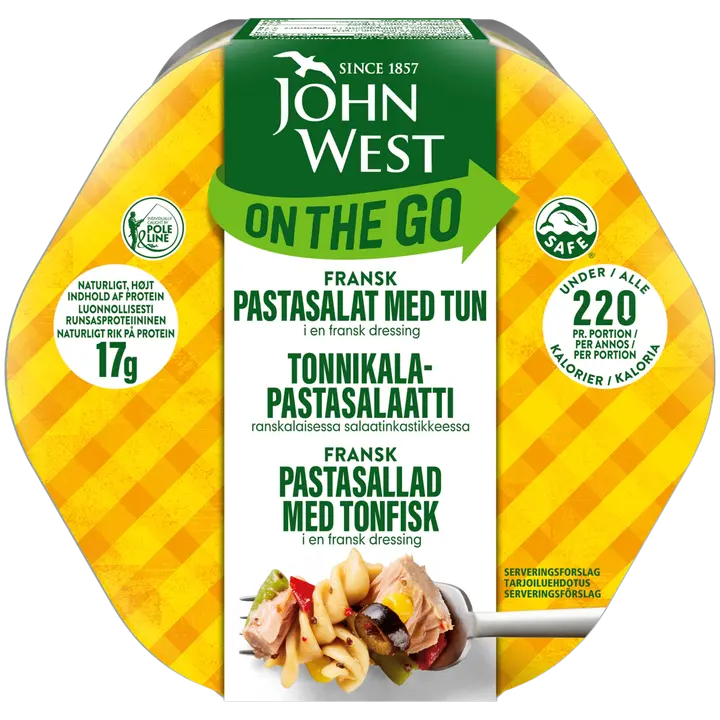 John West On The Go Ranskalainen tonnikala-pastasalaatti 220g