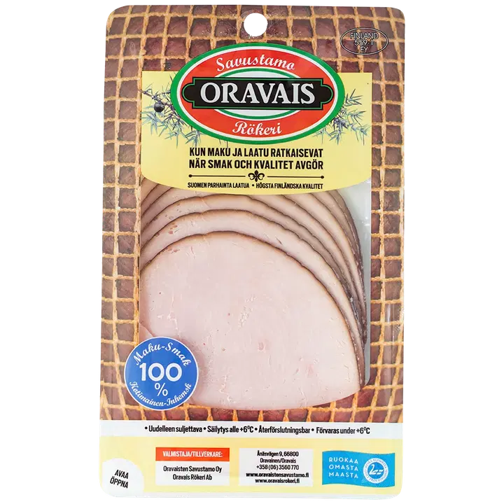 Oravais Savustettu kalkkunafile, viipaleet 150g