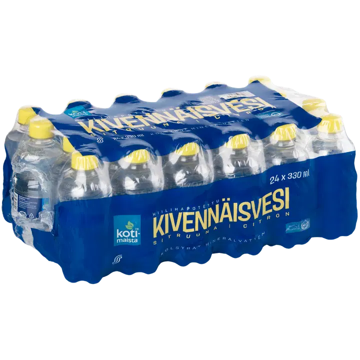 24 x Kotimaista hiilihapotettu kivennäisvesi sitruuna 0,33l