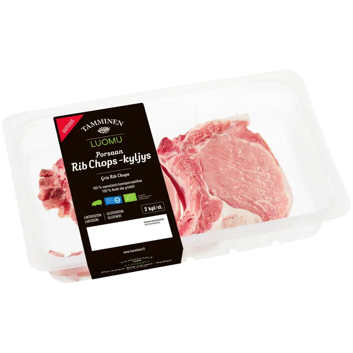 Tamminen luomuporsaan rib chops n400g