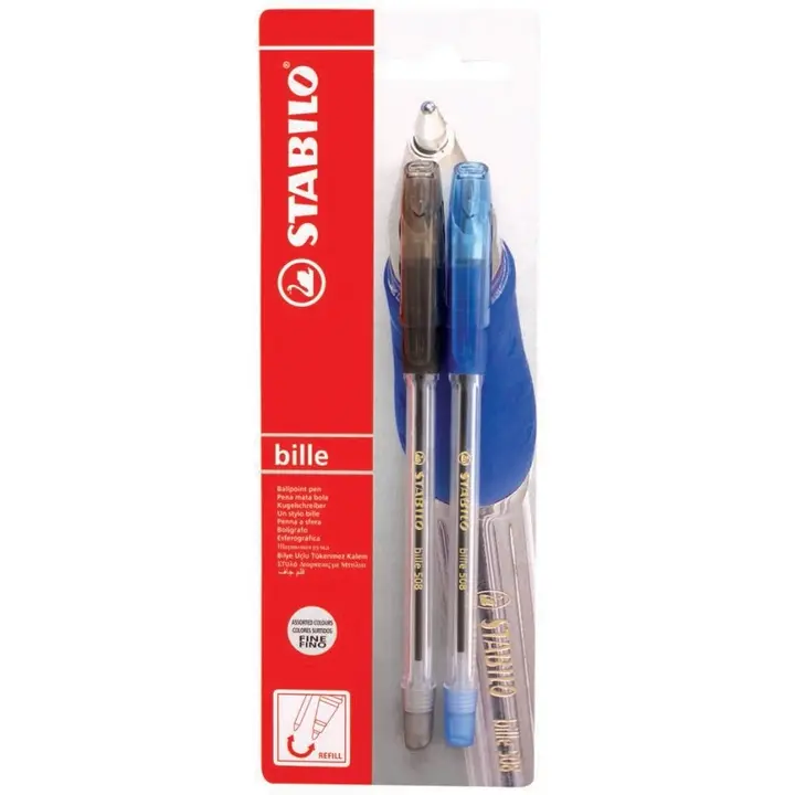 Stabilo kuulakynä Bille musta + sininen