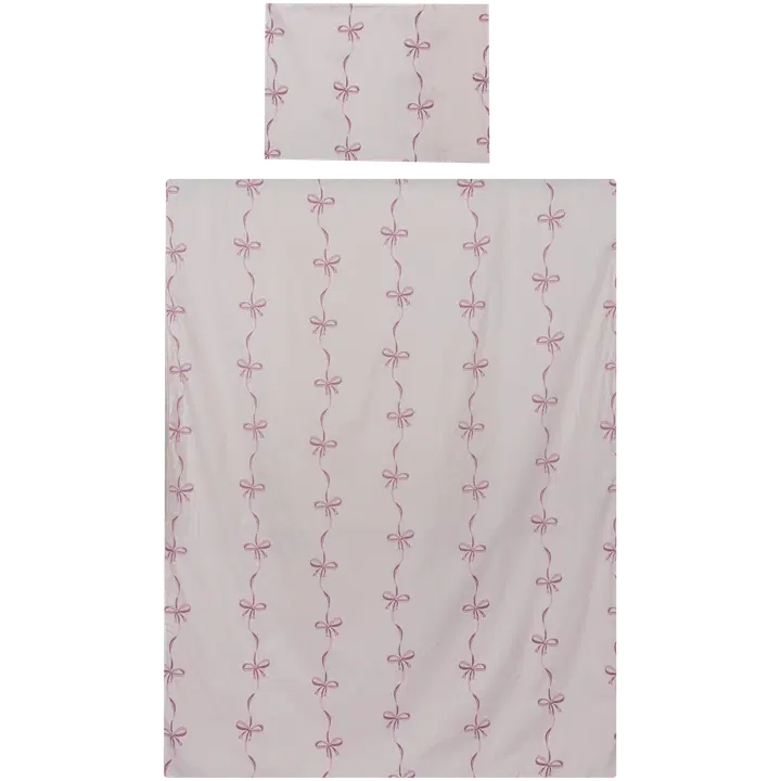 Laste voodipesukomplekt bow 120x160+40x60 roosa