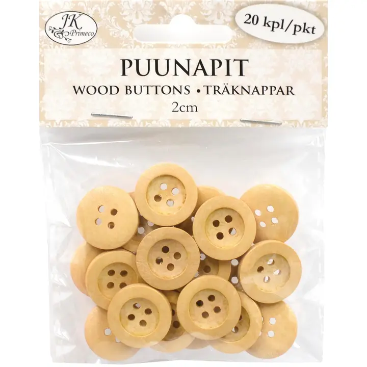 J.K. Primeco puunapit 2cm natur 20kpl