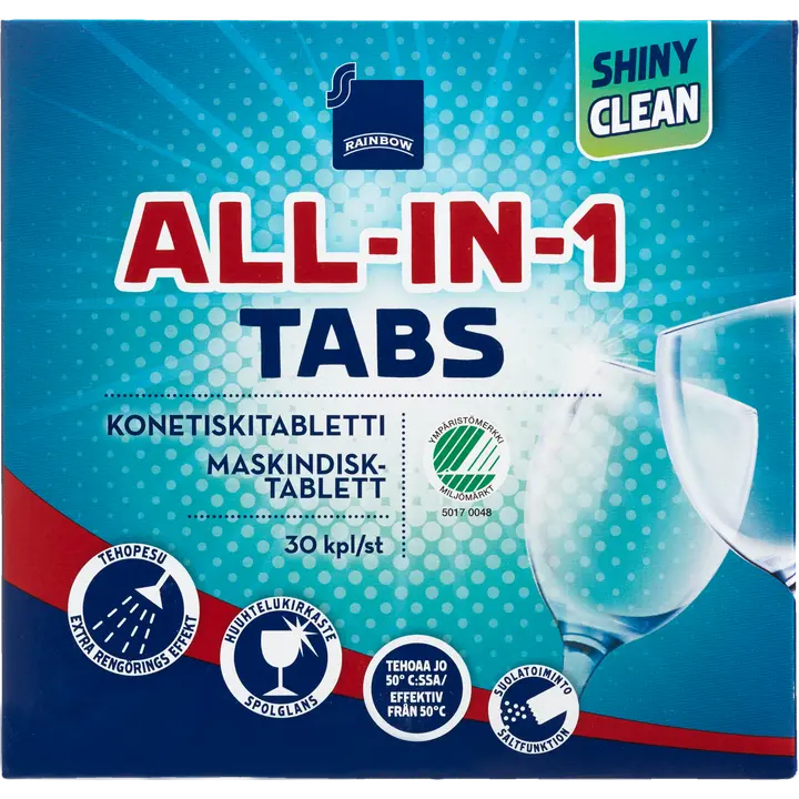 Rainbow All in 1 konetiskitabletti 30kpl
