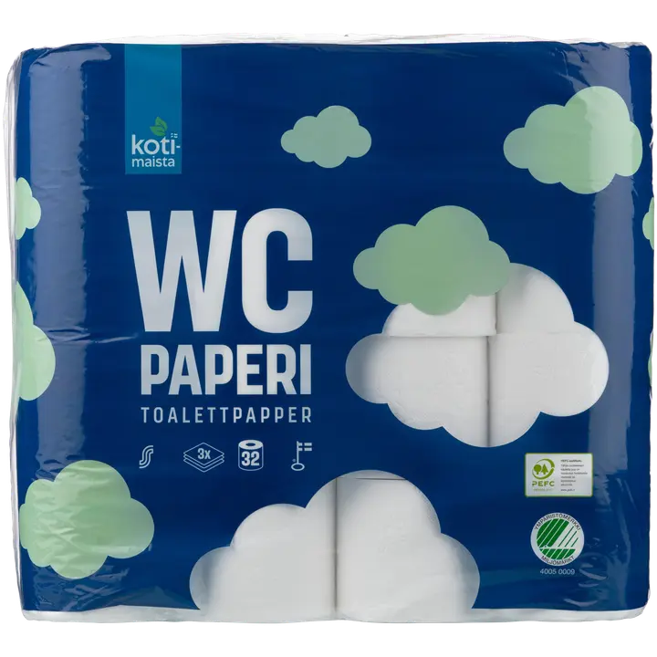 Kotimaista wc-paperi 32rl valkoinen