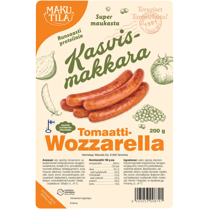 Makutila Kasvismakkara Tomaatti-Wozzarella 200 g