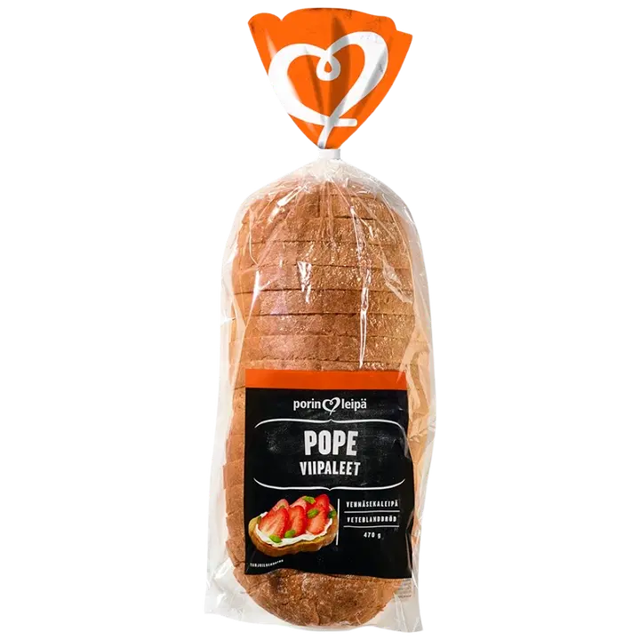 Porin Leipä Popeviipaleet 470g