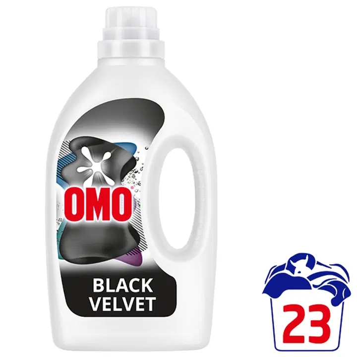 Omo Black Velvet nestemäinen pyykinpesuaine Tummille vaatteille 920 ml 23 pesua