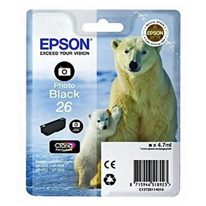 Epson mustepatruuna T2601 musta