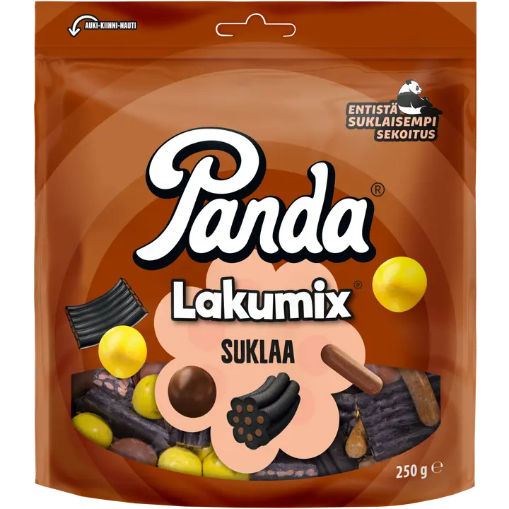 Panda LakuMix suklaa lakritsisekoitus 250g
