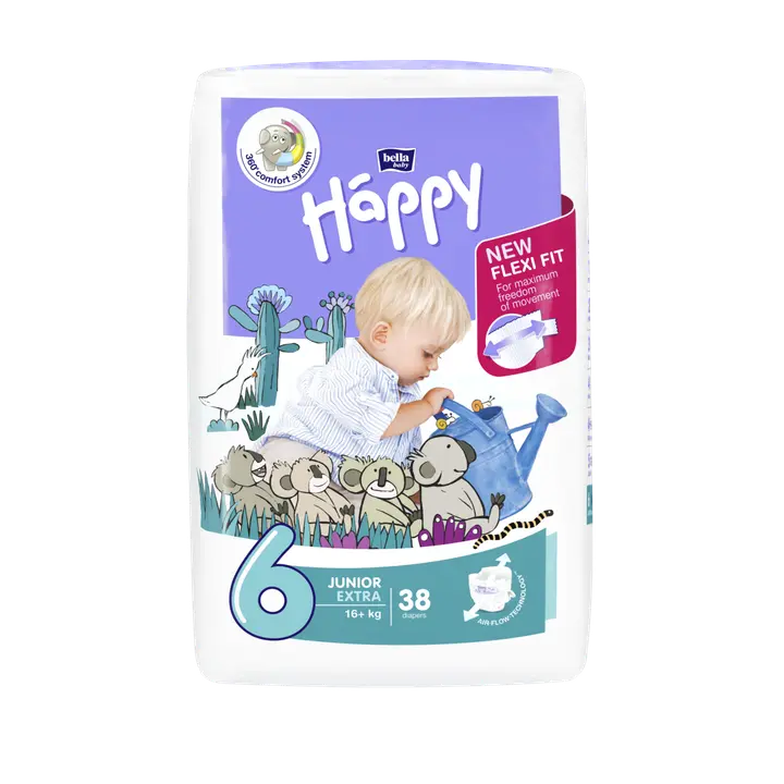 Happy teippivaippa junior extra 16kg+ 38kpl