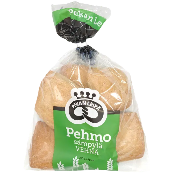 Pekan Leipä Pehmosämpylä vehnä 6kpl 390g