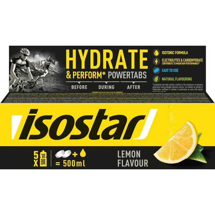 Isostar Sidrunimaitselised isotoonilised kihisevad energiatabletid 120g (10x12g)