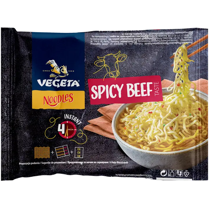Vegeta kiirnuudlid vürtsikad veiselihamaitselised 75g