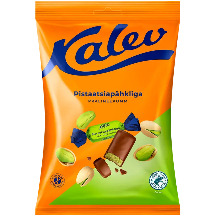 Kalev pistaatsiapähklitega pralineekompvekid 175 g
