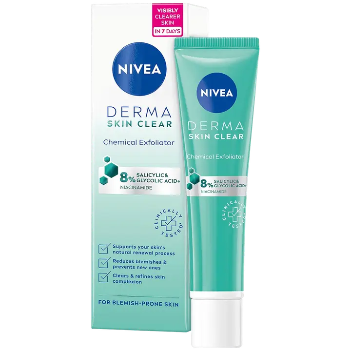 NIVEA 40ml Derma Skin Clear Chemical Exfoliator -kemiallinen kuorintavoide