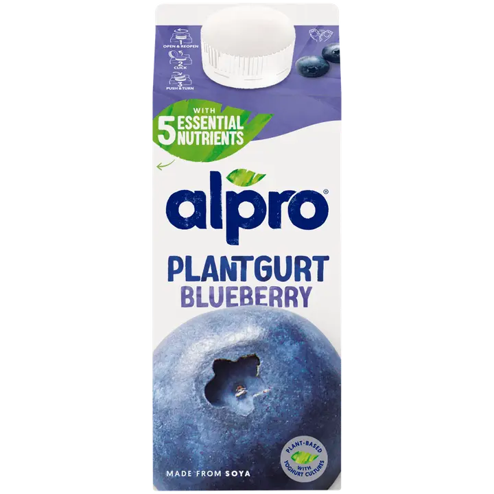 Alpro Plantgurt Hapatettu soijavalmiste, mustikka 750g