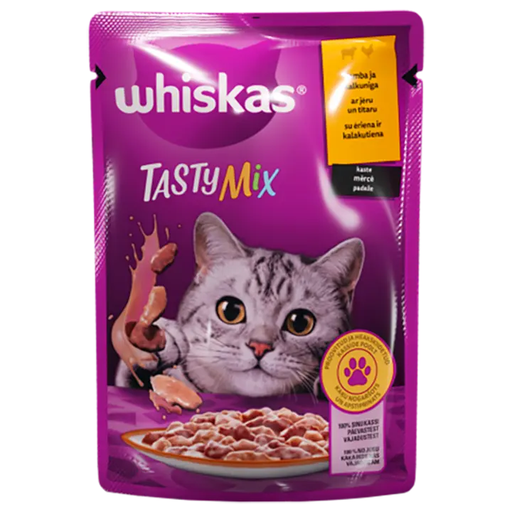 Whiskas Tasty Mix lamm&lkun 85g märgtoit