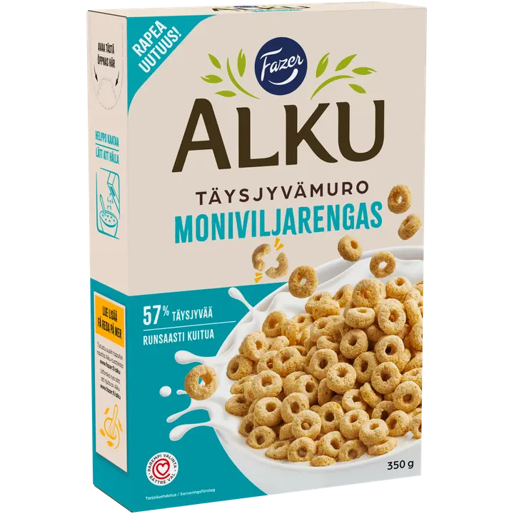Fazer Alku Moniviljarengas täysjyvämuro 350 g