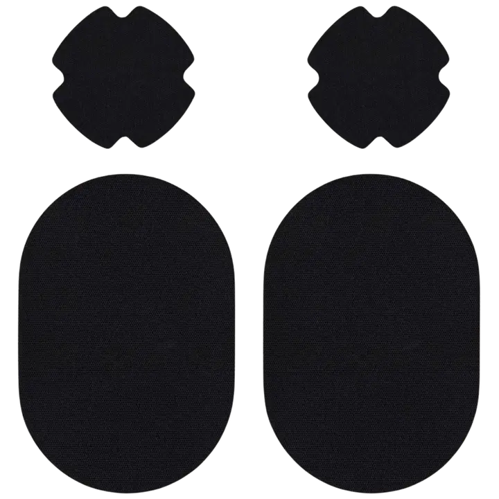 Vaatelaastari FabPatch, STRETCH BLACK -Vaatelaastari, hankaamalla kiinnittyvä tekstiilien korjauspaikka