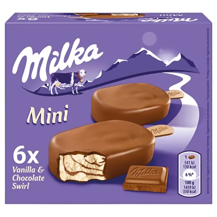 Nestle Jäätis Milka Mini pulk 6x50 ml/222 g