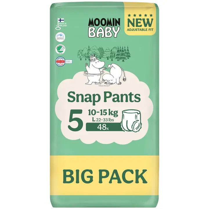 Moomin Baby Snap püksmähkmed S5, 10-15kg, 48 tk