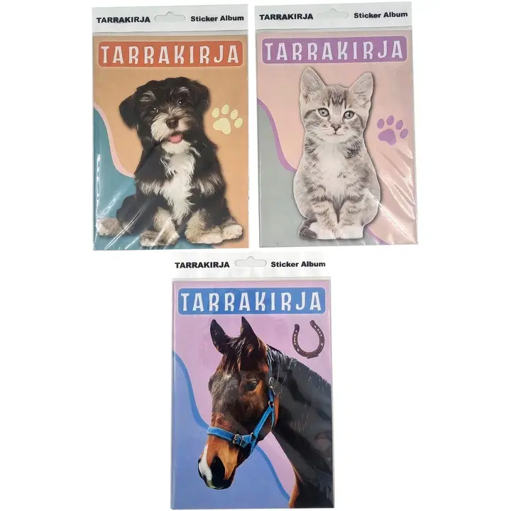 Eläin tarrakirja, erilaisia