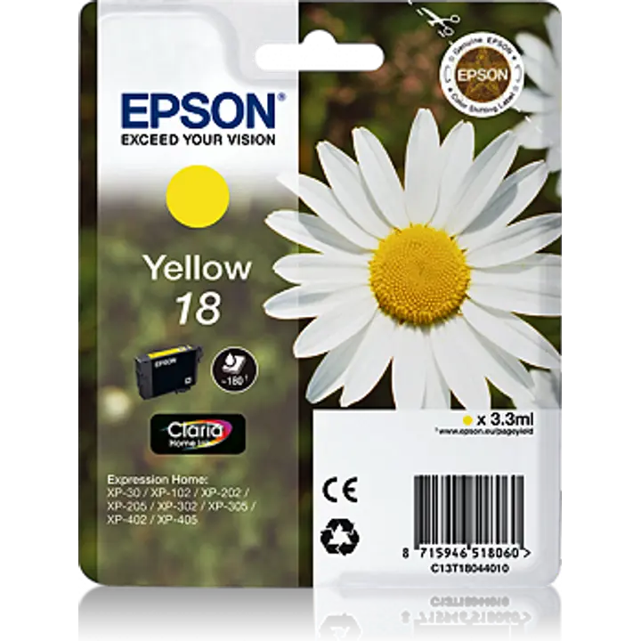 Epson mustepatruuna keltainen T1804
