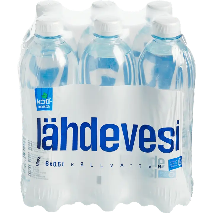 Kotimaista 6x0,5l lähdevesi
