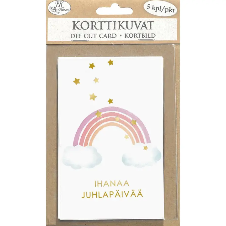 J.K. Primeco Korttikuva Sateenkaari 5kpl