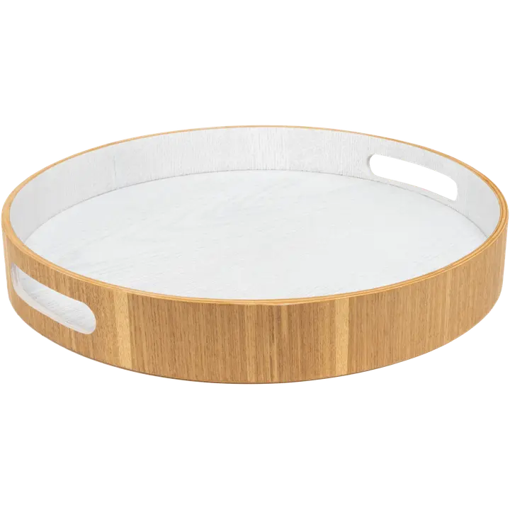 House puinen tarjotin 35 cm, valkoinen