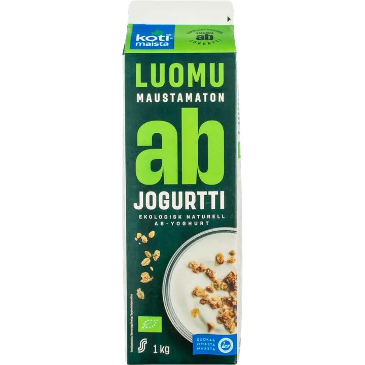 Kotimaista maitsestamata mahe AB-jogurt, 1 kg