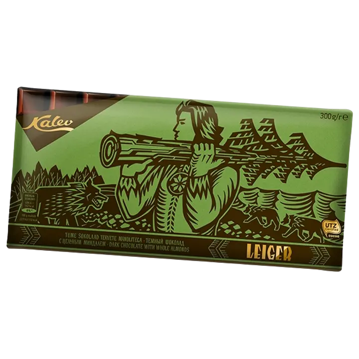 Leiger tume šokolaad tervete mandlitega 300 g