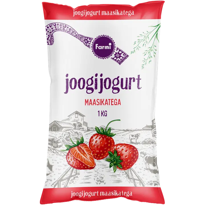 Farmi joogijogurt maasika, 1 kg