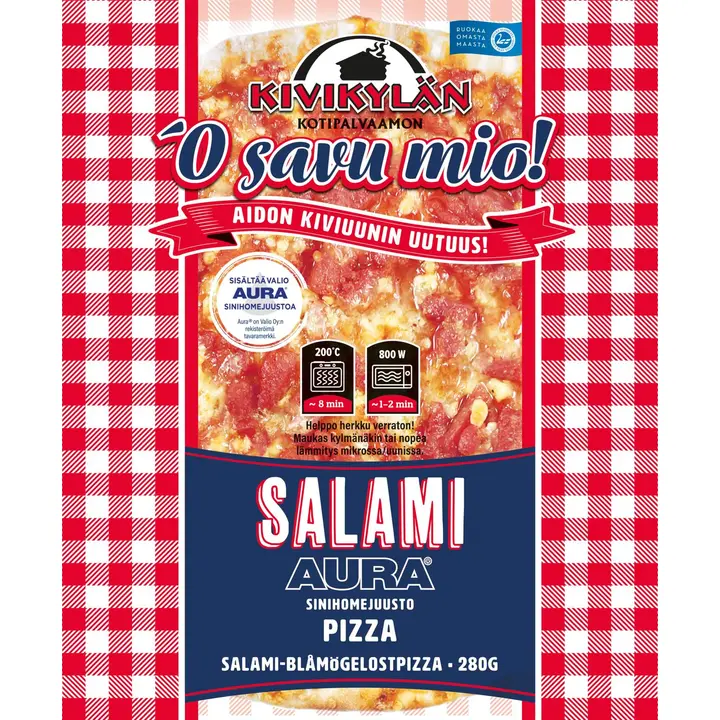 Kivikylän Salami-Aurajuusto Pizza 280 g