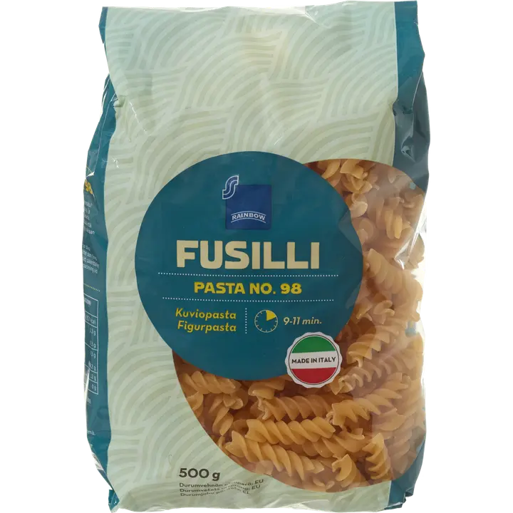 Rainbow 500g Fusilli kuviopasta
