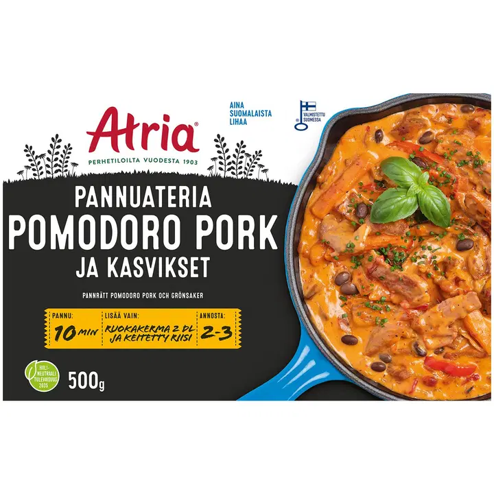 Atria Pannuateria Pomodoro Pork ja Kasvikset 500g