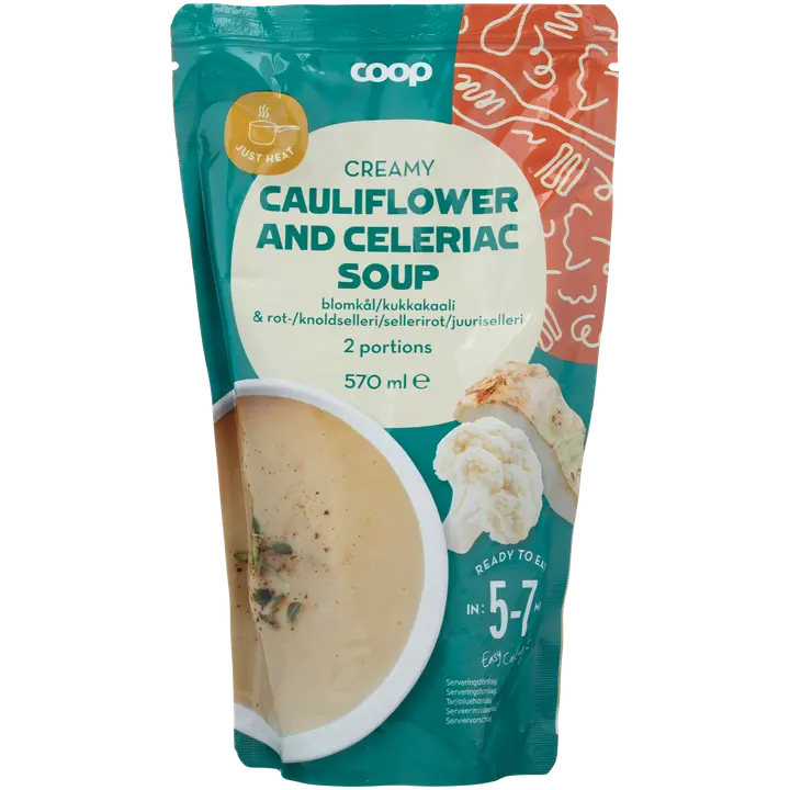 Coop kermainen kukkakaali-juurisellerikeitto 570 ml