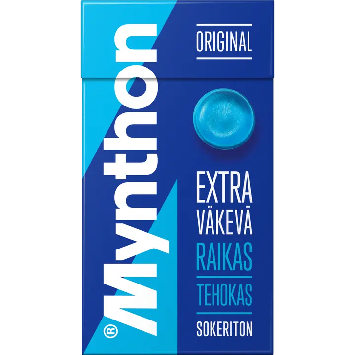 Mynthon Original Extra Väkevä sokeriton kurkkupastilli 35g