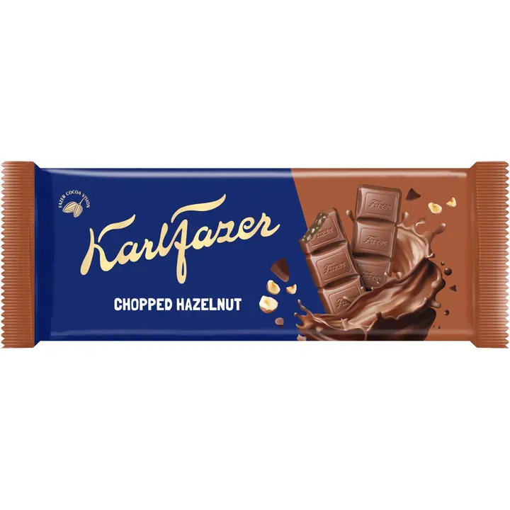 Fazer purustatud metsapähklitega piimašokolaad 95g