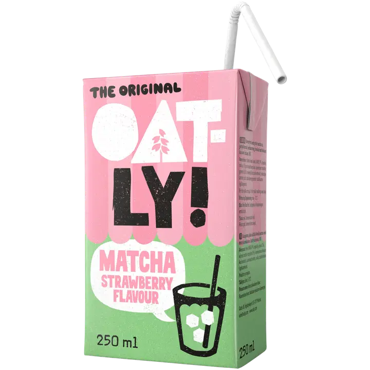 Oatly Matcha Mansikan maku Kaurajuoma 250 ml