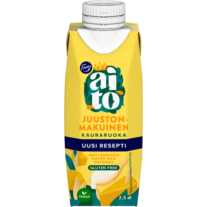 Fazer Aito Kauraruoka juustonmakuinen, gluteeniton juustonmakuinen kauravalmiste ruoanlaittoon 2,5 dl
