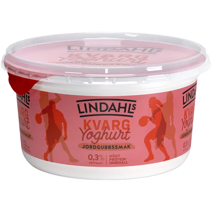 Lindahls Rahkajogurtti makuna mansikka 0,3% 500g