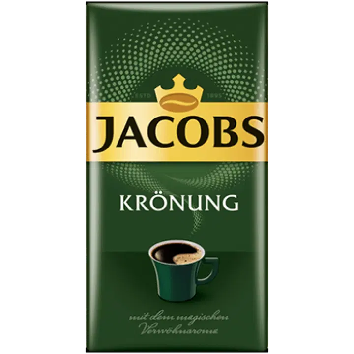 Jacobs Krönung Classic 500 g, tummapaahtoinen suodatinkahvi tyhjiöpakkauksessa