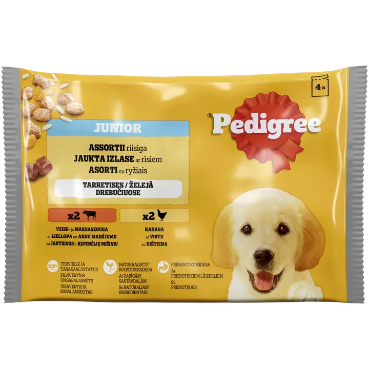 Pedigree koeraeine Junior 4-pakk kutsikatele, 4x100 g