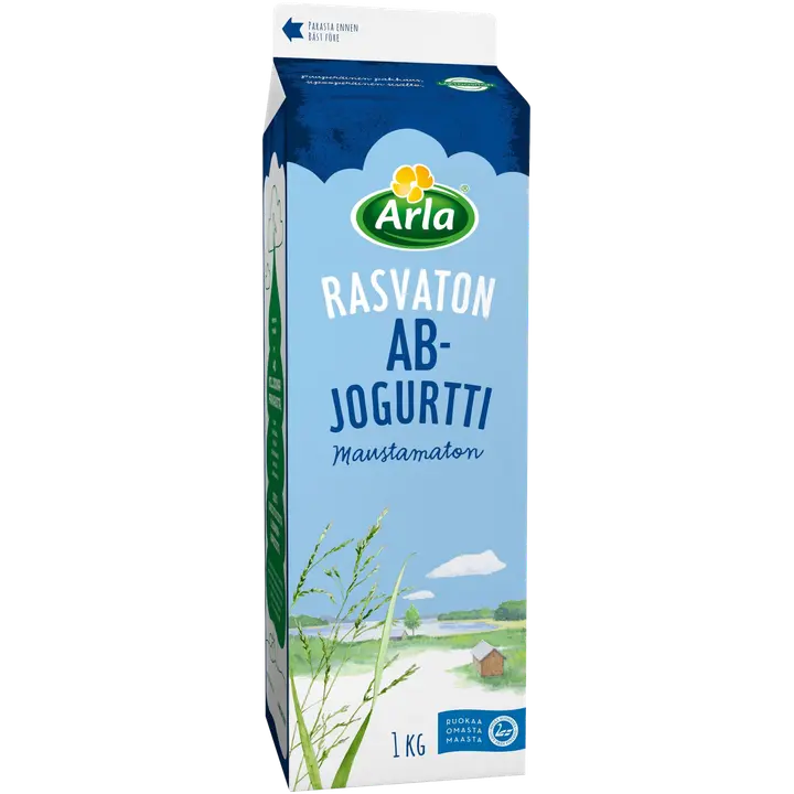 Arla Maustamaton rasvaton AB-jogurtti 1 kg laktoositon