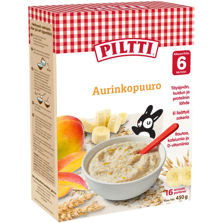 Piltti 450g Aurinkopuuro puurojauhe 6kk