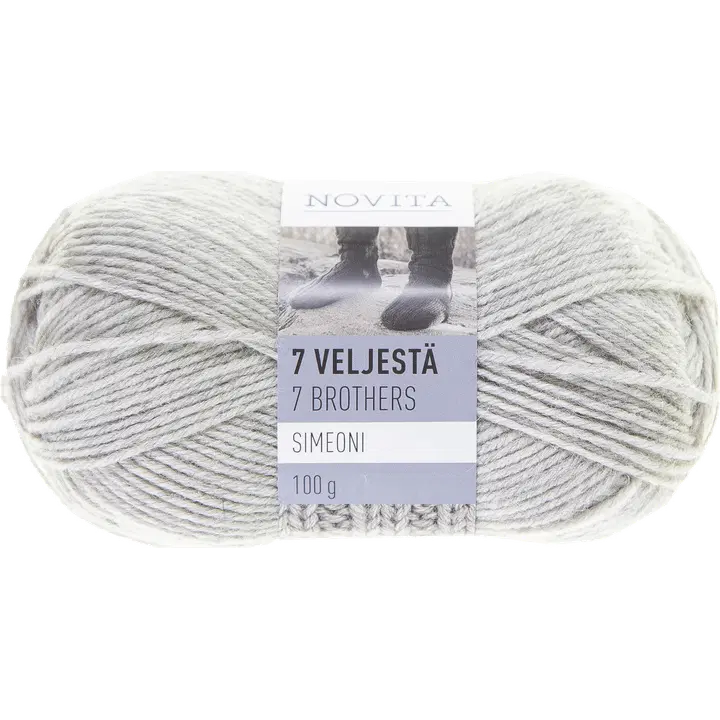 Novita 7 Veljestä lanka Simeoni 100g jäkälä 047 yarn