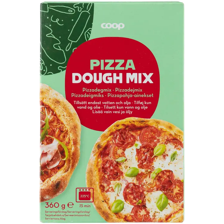 Coop pizzapohja-ainekset 360 g